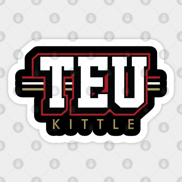 Tight End University - TEU - George Kittle - San Francisco 49ers Sticker by nicklower